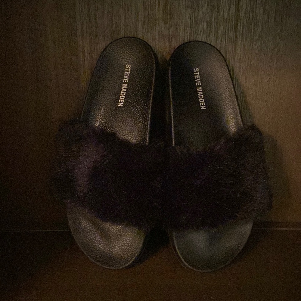 Steve Madden Fuzzy Slides - image 2